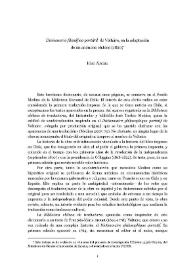 Portada:\"Diccionario filosófico portátil\" de Voltaire, en la adaptación de un anónimo chileno (1820) / Icíar Alonso