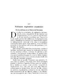Portada:Noblezas regionales españolas. De la nobleza en el Reino de Navarra / José de Rújula y de Ochotorena, Marqués de Ciadoncha