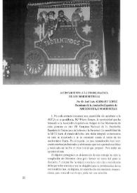 Portada:Acercamiento a la problemática de los títeres y marionetistas / por D. José Luis Alemany López