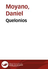 Portada:Quelonios / Daniel Moyano