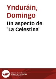 Portada:Un aspecto de \"La Celestina\" / Domingo Ynduráin