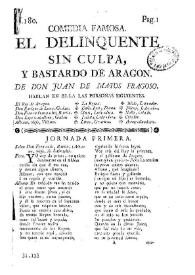 El delinquente sin culpa, y Bastardo de Aragon / de Don Juan de Matos Fragoso | Biblioteca Virtual Miguel de Cervantes