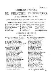 Portada:El Principe prodigioso y defensor de la fe / del doctor Juan Perez de Montalvan