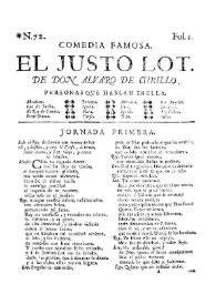 El Justo Lot / de don Alvaro Cubillo | Biblioteca Virtual Miguel de Cervantes