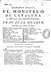 Portada:El monstruo de cataluña y peñas de Monserrate / fray Juan Guarin