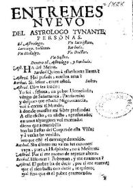 Entremes nuevo del astrologo tunante | Biblioteca Virtual Miguel de Cervantes