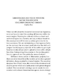 Portada:Libertarians and their position facing theatre for children. Breaking taboos / Carlos Fos