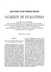 Portada:Palmerín de Inglaterra. 2ª parte (1548) / [edición de Adolfo Bonilla San Martín]