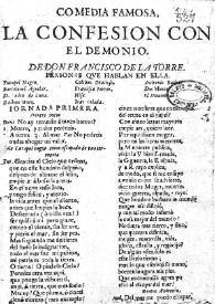 La confesion con el Demonio / de don Francisco de la Torre | Biblioteca Virtual Miguel de Cervantes
