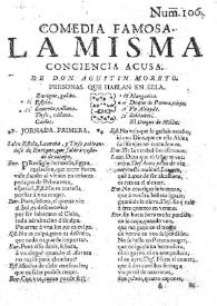 La misma conciencia acusa / de don Agustin Moreto | Biblioteca Virtual Miguel de Cervantes
