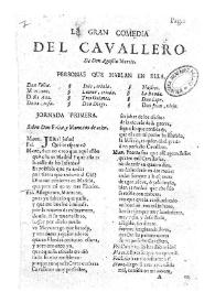 El caballero / Agustín Moreto ; texto base de Héctor Brioso  | Biblioteca Virtual Miguel de Cervantes