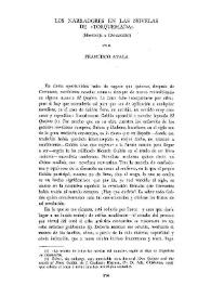 Portada:Los narradores en las novelas de "Torquemada" (Homenaje a Casalduero) / por Francisco Ayala