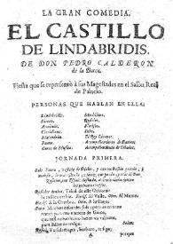 El castillo de Lindabridis / Pedro Calderón de la Barca | Biblioteca Virtual Miguel de Cervantes