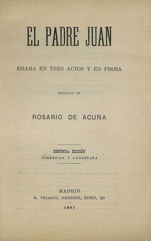 El Padre Juan / original de Rosario de Acuña | Biblioteca Virtual Miguel de Cervantes
