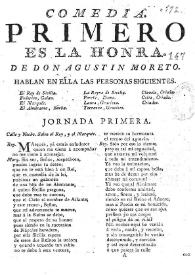Primero es la honra / de Agustín Moreto ; texto base de Catalina Buezo | Biblioteca Virtual Miguel de Cervantes