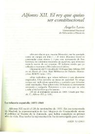 Portada:Alfonso XII: el rey que quiso ser constitucional / Ángeles Lario