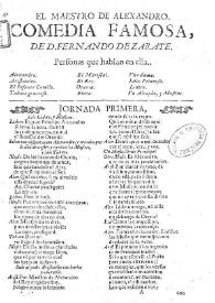 El maestro de Alejandro [1666] / de don Fernando de Zarate | Biblioteca Virtual Miguel de Cervantes