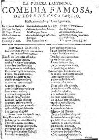 La fuerza lastimosa / de Lope de Vega Carpio | Biblioteca Virtual Miguel de Cervantes