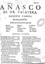 Portada:Añasco el de Talavera / de Alvaro Cubillo