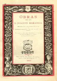 Portada:Obras : Discursos / del Lic. D. Joaquín Baranda