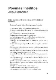 Portada:Poemas inéditos / Jorge Riechmann