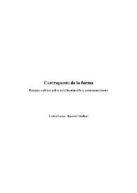 Portada:Contrapunto de la forma : Ensayos críticos sobre arte hondureño y centroamericano / Carlos Lanza, Ramón Caballero