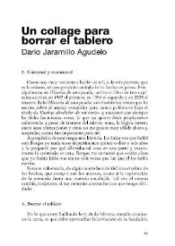 Portada:Un collage para borrar el tablero / Darío Jaramillo Agudelo