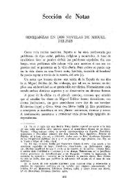 Portada:Semejanzas en dos novelas de Miguel Delibes / Luis González del Valle