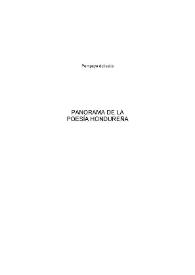 Portada:Panorama de la poesía hondureña