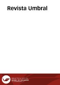 Revista Umbral | Biblioteca Virtual Miguel de Cervantes