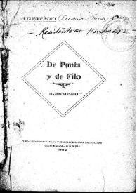 De punta y de filo : Humorismo / El Duende Rojo | Biblioteca Virtual Miguel de Cervantes