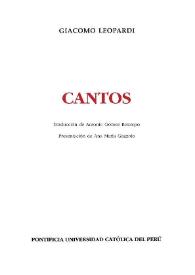 Cantos [Fragmento] / Giacomo Leopardi; traducción de Antonio Gómez Restrepo | Biblioteca Virtual Miguel de Cervantes
