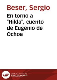 Portada:En torno a \"Hilda\", cuento de Eugenio de Ochoa / Sergio Beser