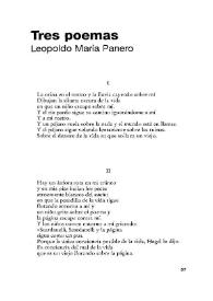 Portada:Tres poemas / Leopoldo María Panero