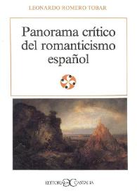 Portada:Panorama crítico del romanticismo español / Leonardo Romero Tobar
