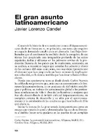 Portada:El gran asunto latinoamericano / Javier Lorenzo Candel