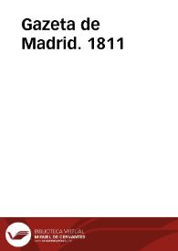 Portada:Gazeta de Madrid. 1811