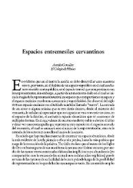 Espacios entremesiles cervantinos / Aurelio González | Biblioteca Virtual Miguel de Cervantes