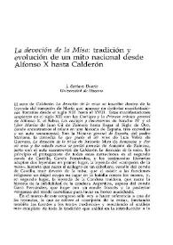 Portada:\"La devoción de la Misa\": tradición y evolución de un mito nacional desde Alfonso X hasta Calderón / J.Enrique Duarte