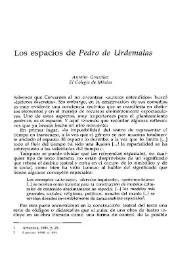Los espacios de "Pedro de Urdemalas" / Aurelio González | Biblioteca Virtual Miguel de Cervantes