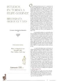 Portada:Estudios en torno a Felipe Godínez : Bibliografía (siglos XX y XXI) / Carmen Menéndez-Onrubia