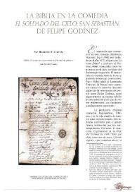 Portada:La Biblia en la comedia \"El soldado del cielo: San Sebastián\" de Felipe Godínez / por Rosario F. Cartes