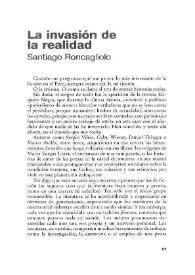 La invasión de la realidad / Santiago Roncagliolo | Biblioteca Virtual Miguel de Cervantes