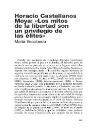 Portada:Horacio Castellanos Moya : \"Los mitos de la libertad son un privilegio de las élites\" / María Escobedo