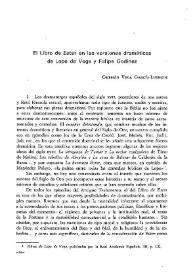 Portada:El \"Libro de Ester\" en las versiones dramáticas de Lope de Vega y Felipe Godínez / Germán Vega García-Luengos