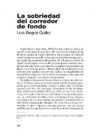 La sobriedad del corredor de fondo / Luis Bagué Quílez | Biblioteca Virtual Miguel de Cervantes