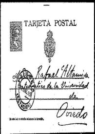 Más información sobre Carta de Vicente Blasco Ibáñez a Rafael Altamira. Valencia, 17 de enero de 1898