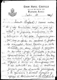 Carta de Adolfo a Rafael Altamira. Buenos Aires, 10 de julio de 1901 | Biblioteca Virtual Miguel de Cervantes