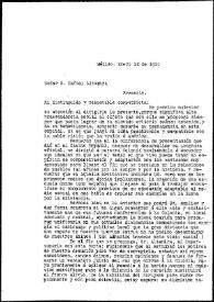 Portada:Carta de Custodio Llanos a Rafael Altamira. México, 12 de enero de 1910