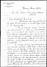 Portada:Carta de Ant. G. de Presnosa a Rafael Altamira. Veracruz, 26 de enero de 1910
